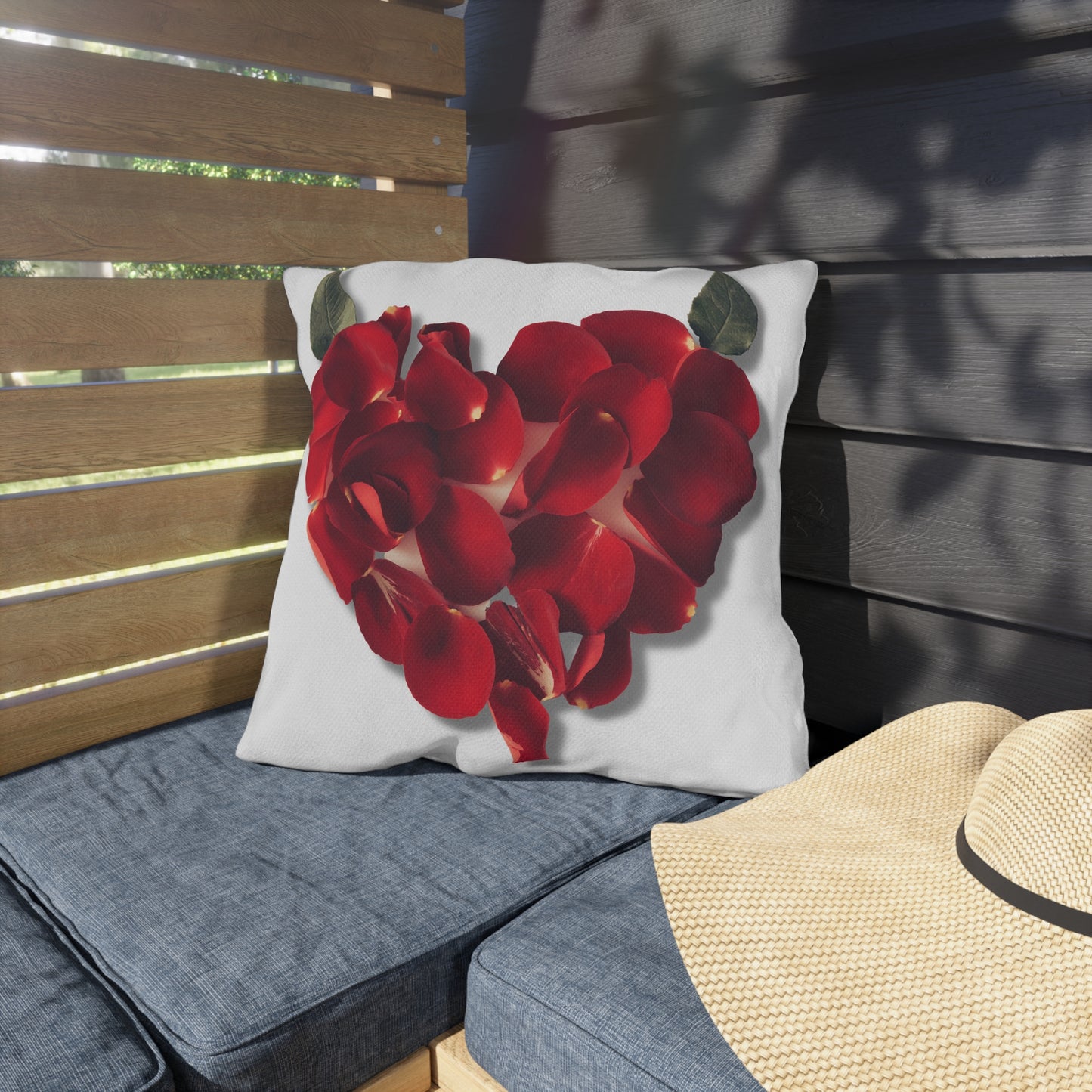 Horned Floral Heart Outdoor Pillows