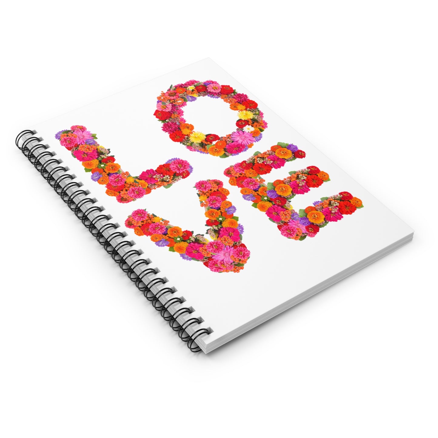 Floral Love Spiral Notebook - Ruled Line