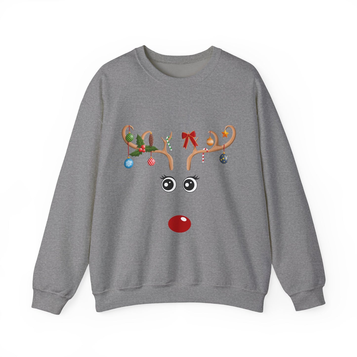Reindeer Rudolph Christmas Holiday Crewneck Sweatshirt