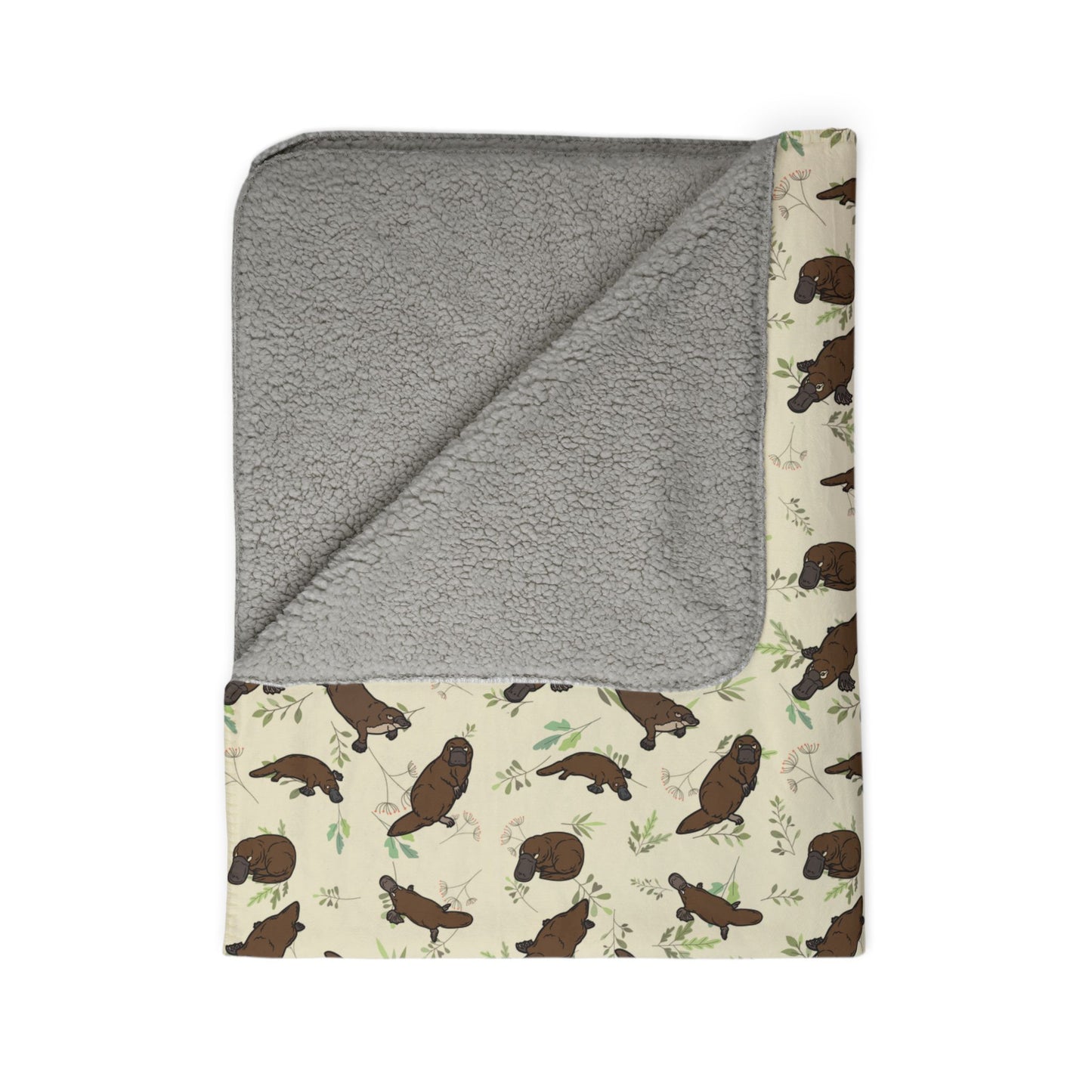 Platypus Paradise Fleece Sherpa Blanket