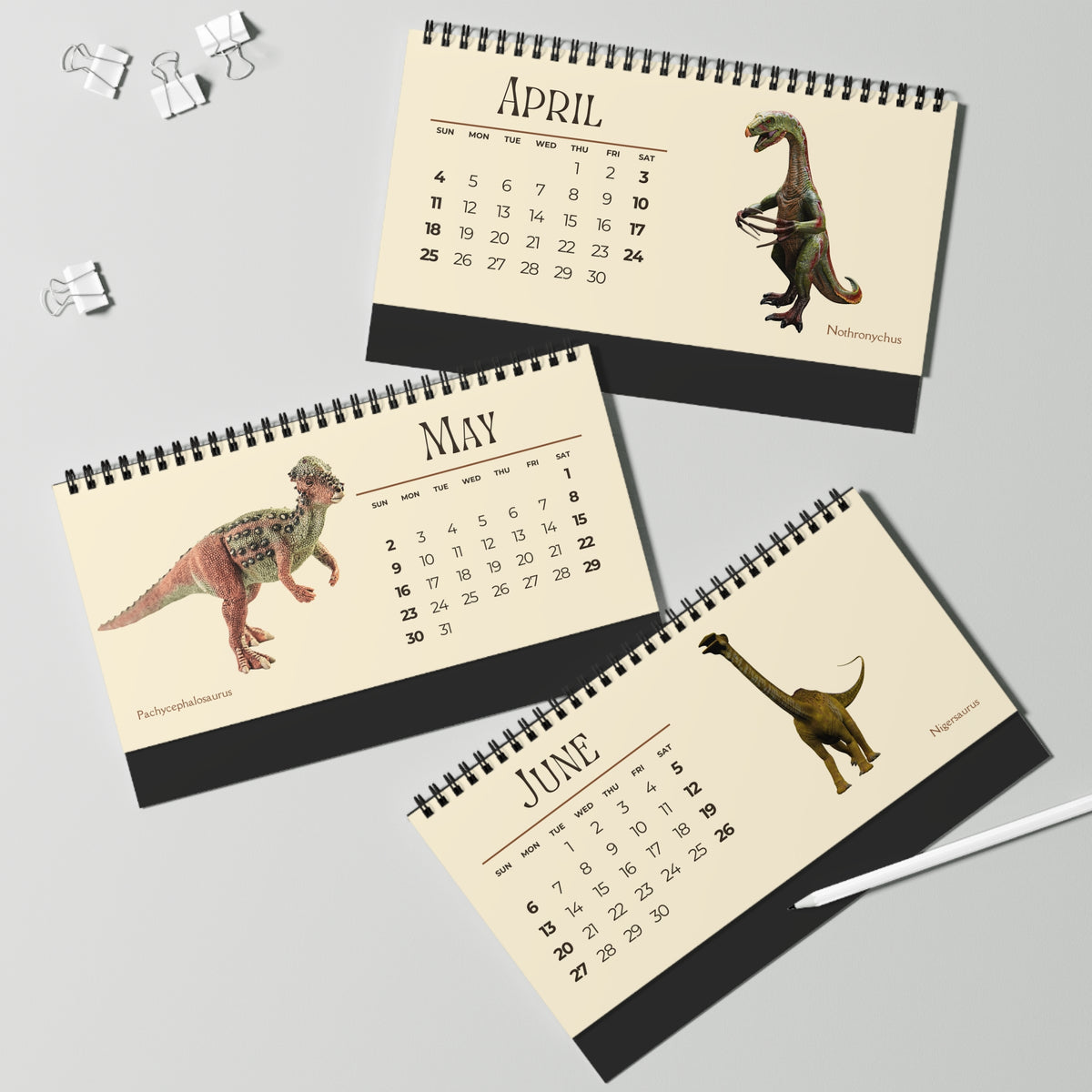 Dominating Dinosaurs of 2027 Desktop Calendar