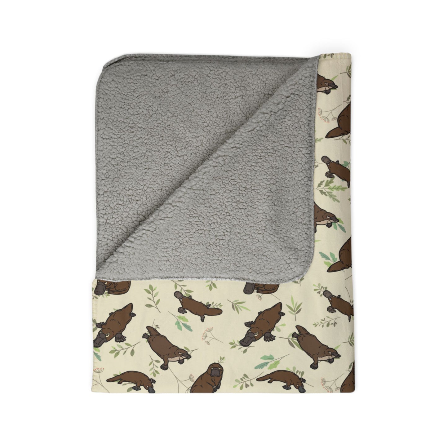 Platypus Paradise Fleece Sherpa Blanket