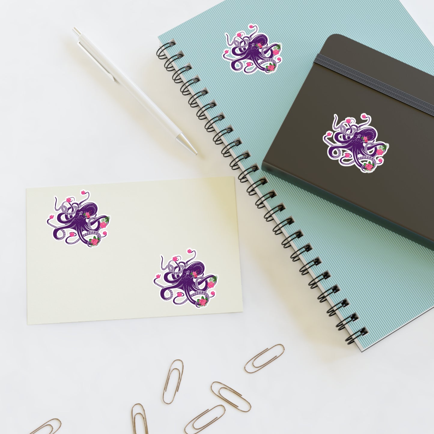 Floral Octopus Sticker Sheet