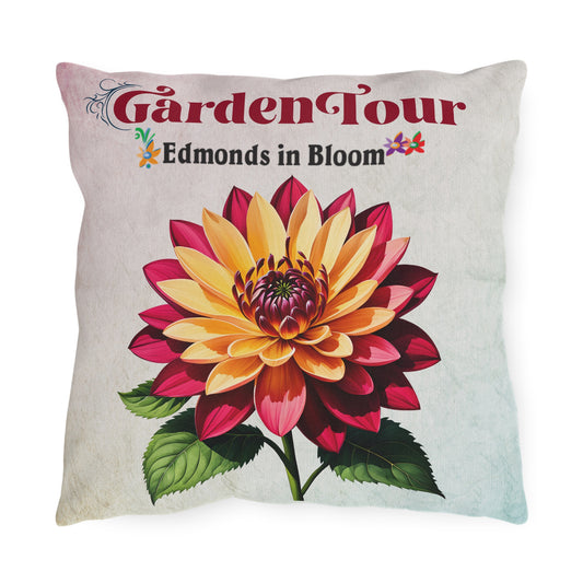 Edmonds in Bloom Garden Tour 2026 Outdoor Pillows (Gradient)