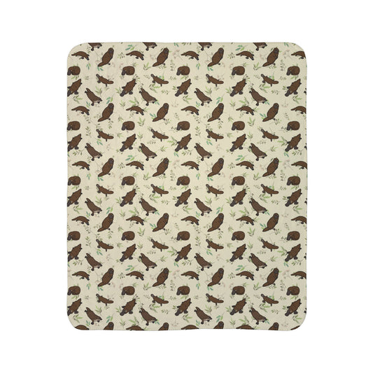Platypus Paradise Fleece Sherpa Blanket