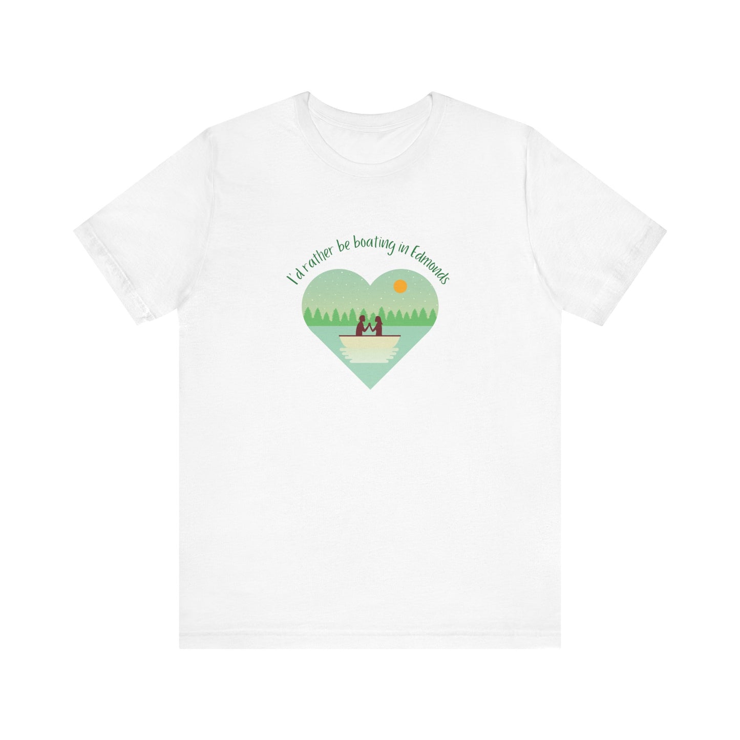 I'd rather be boating in Edmonds heart T-shirt