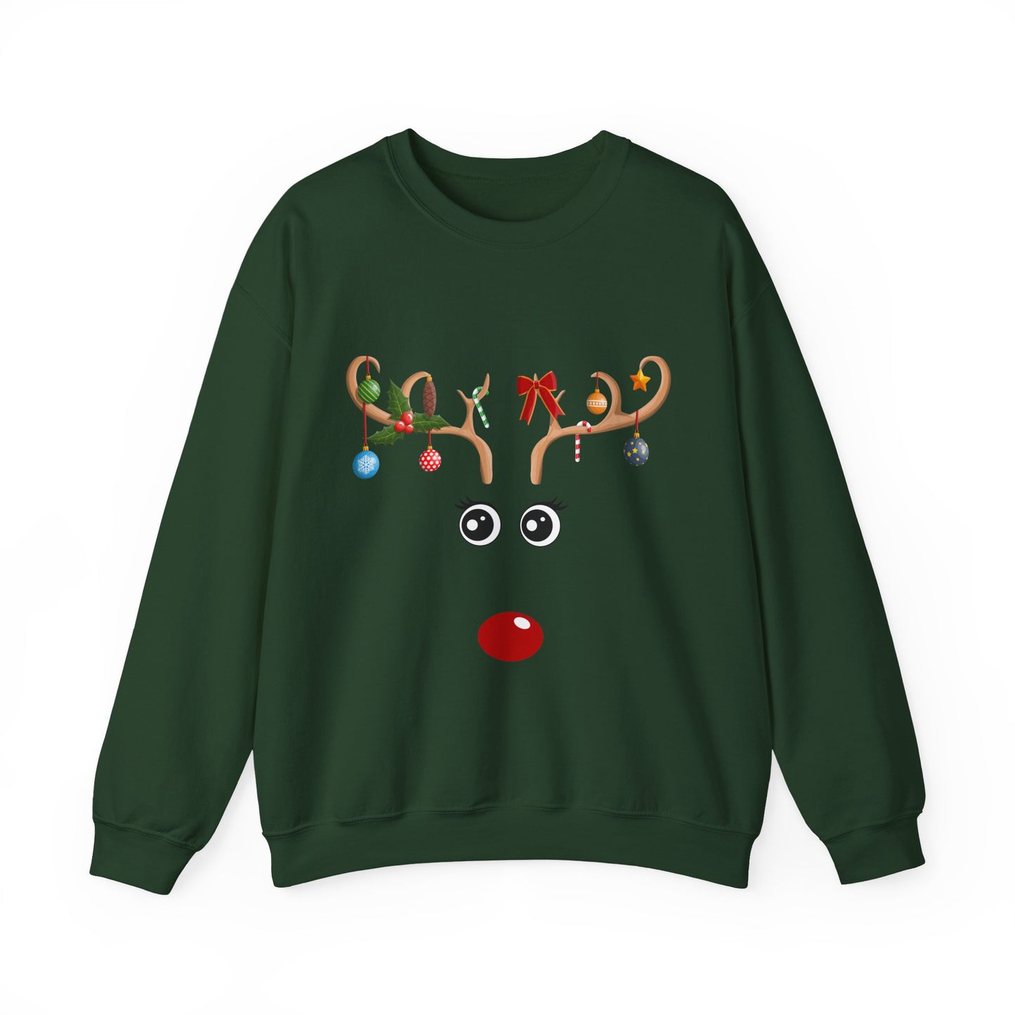Reindeer Rudolph Christmas Holiday Crewneck Sweatshirt