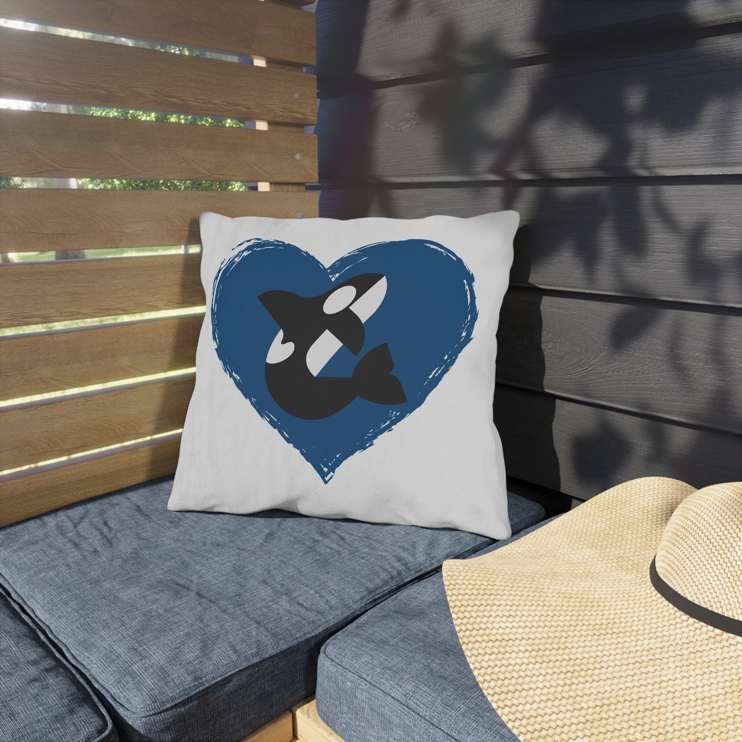 Orca Heart Outdoor Pillows