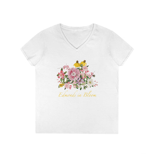 Edmonds in Bloom Women's V-Neck T-Shirt