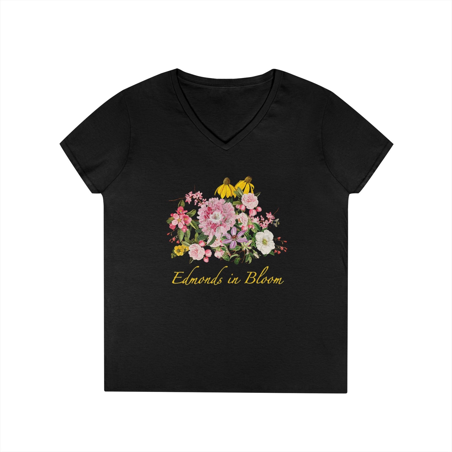 Edmonds in Bloom Women's V-Neck T-Shirt