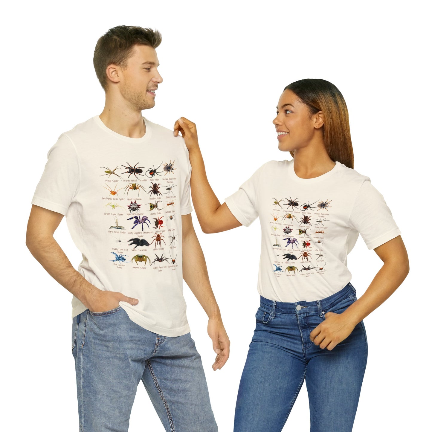 Stupendous Spiders T-shirt with 24 unique spiders