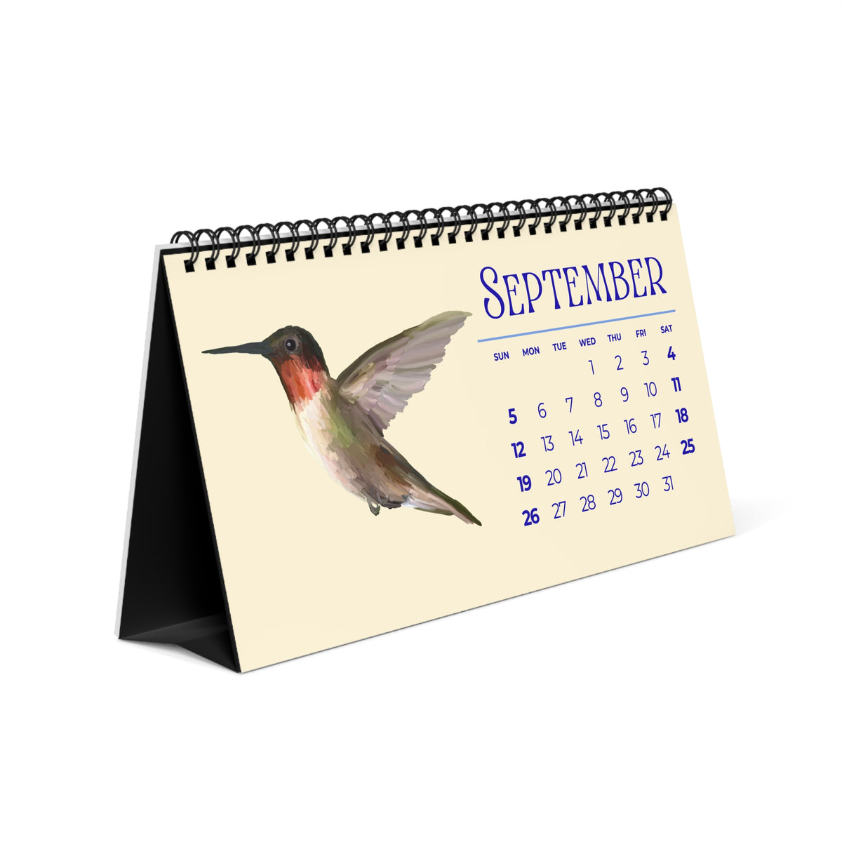 Watercolor Hummingbirds of 2027 Desktop Calendar