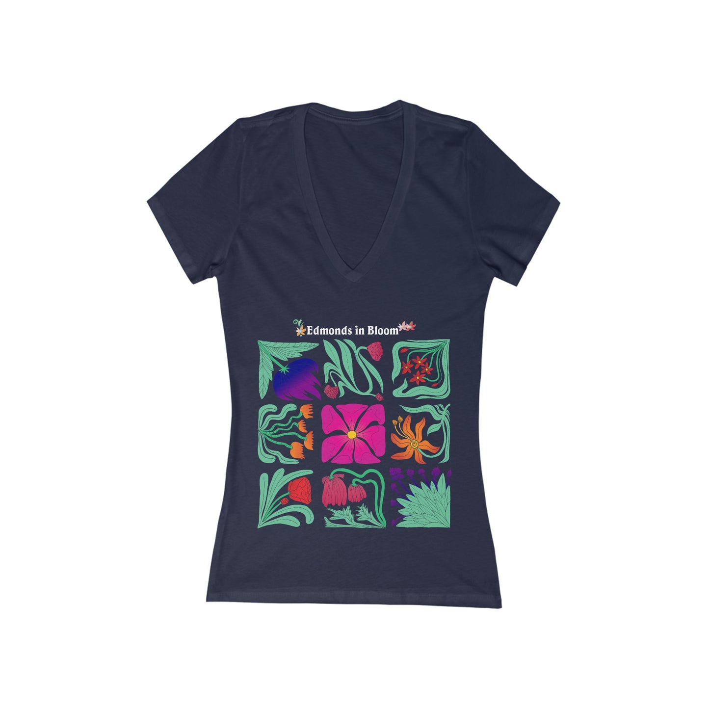 Edmonds in Bloom 2024 Garden Tour Ladies' V-Neck T-Shirt