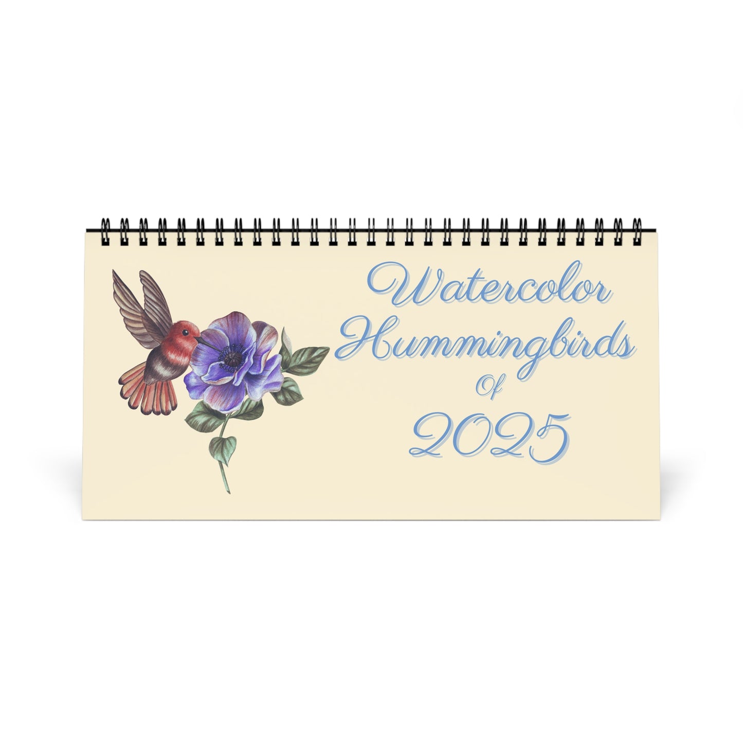 Watercolor Hummingbirds of 2025 Desktop Calendar