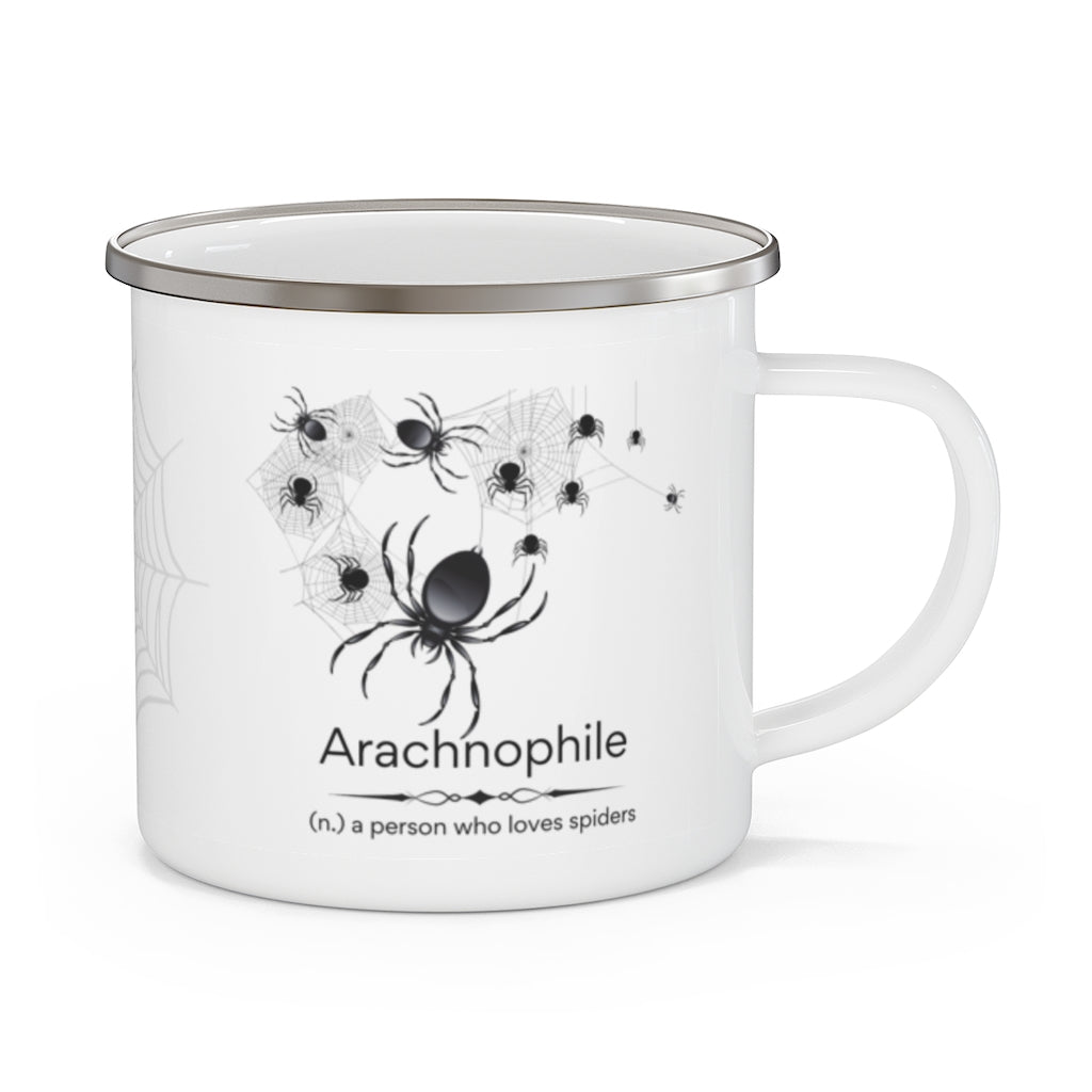 Arachnophile Enamel Camping Mug