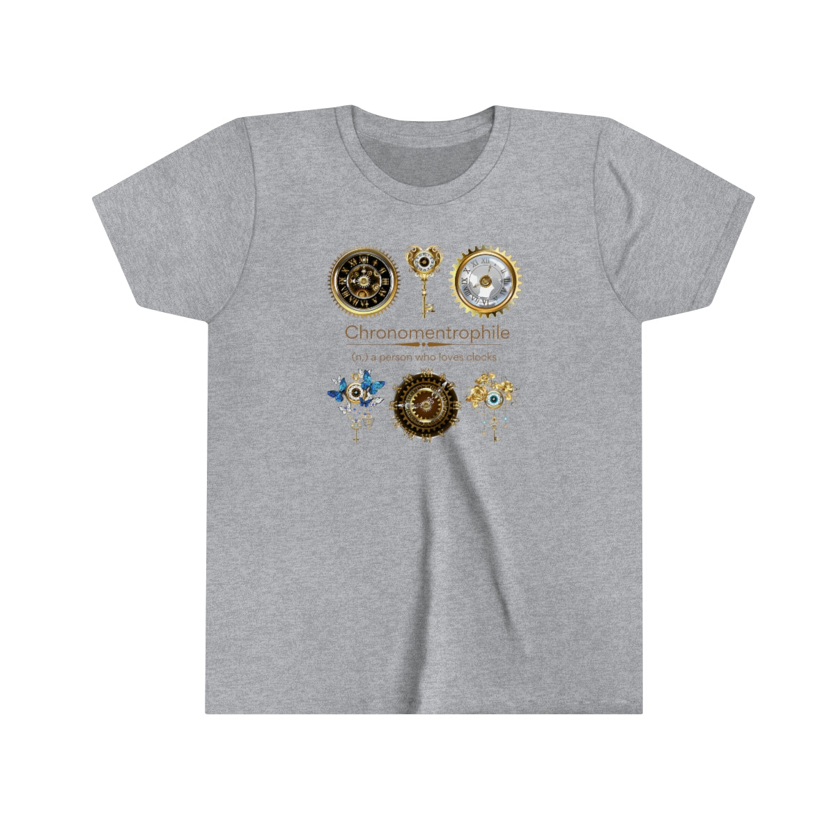 Chronomentrophile - Clock Lover Youth Short Sleeve Tee