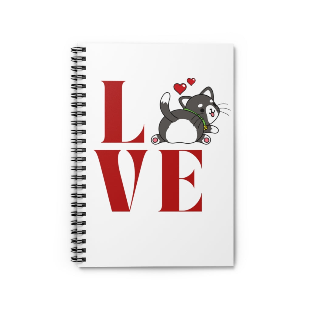 Cat Love Spiral Notebook - Ruled Line