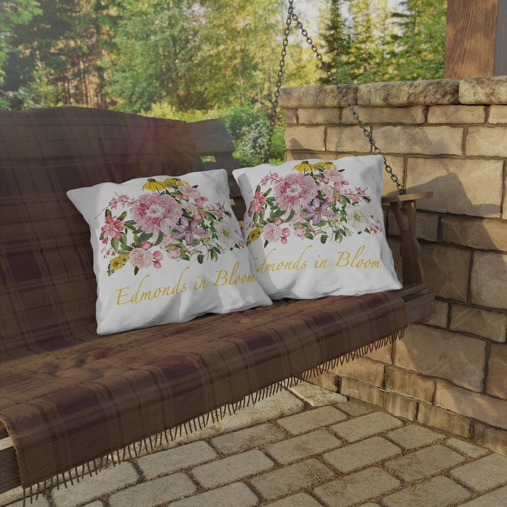 Edmonds in Bloom Outdoor Pillows