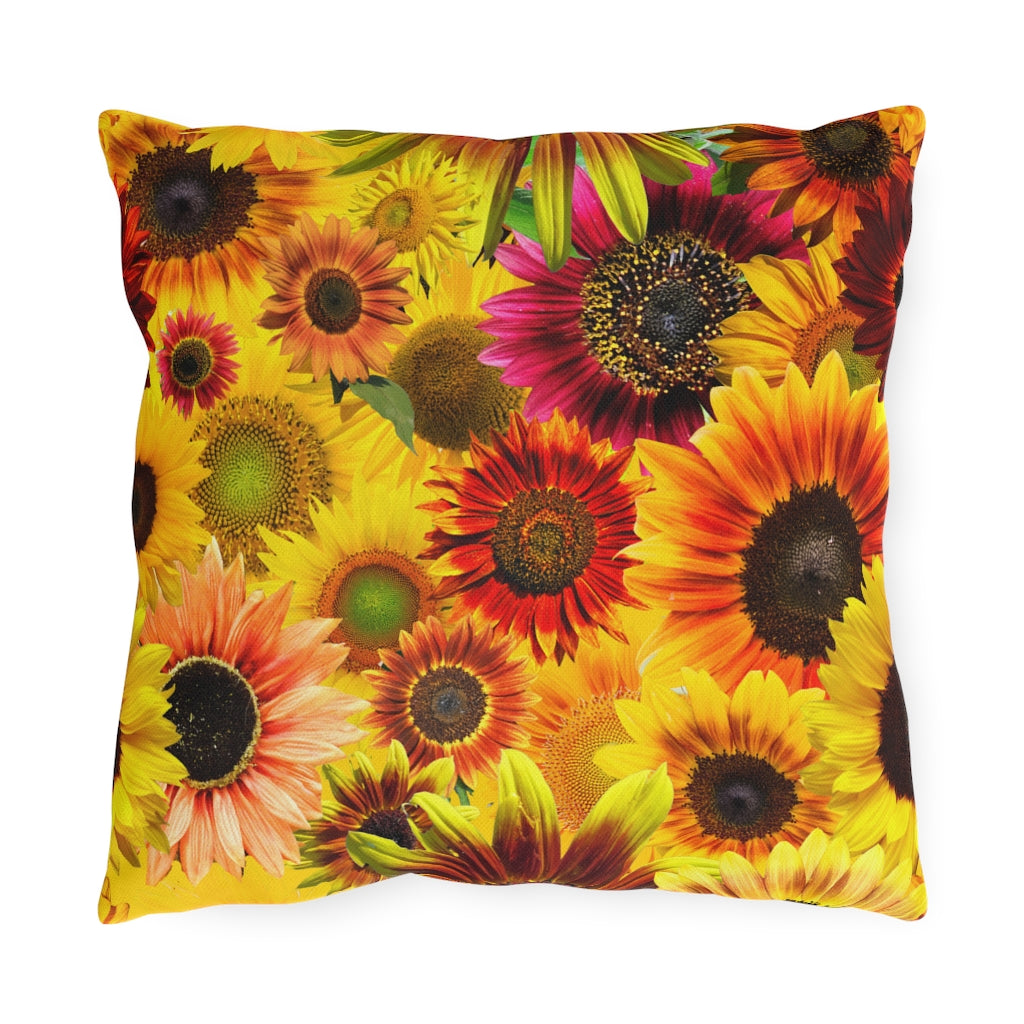 Sunflowers Galore Outdoor Pillows