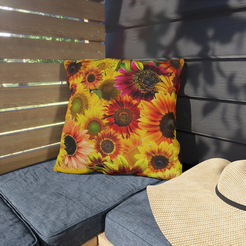 Sunflowers Galore Outdoor Pillows