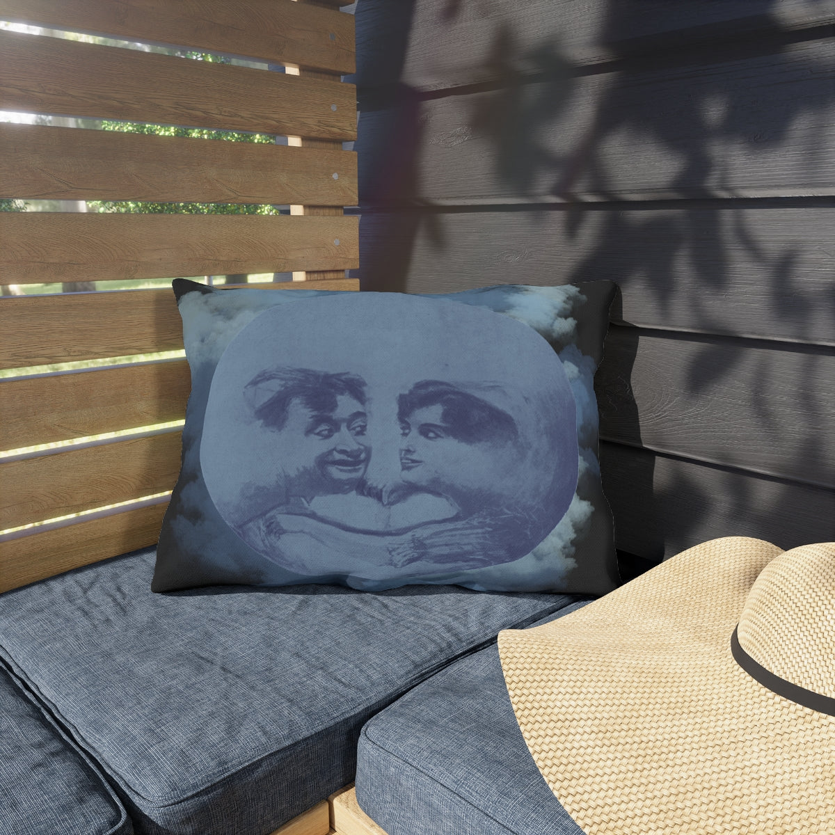 Lover's Blue Moon Outdoor Pillows