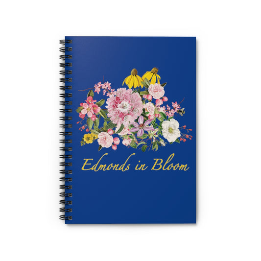 Edmonds in Bloom Spiral Notebook (Blue) - Ruled Line