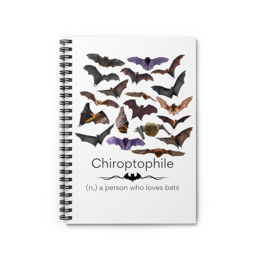 Chiroptophile - lover of bats Spiral Notebook - Ruled Line
