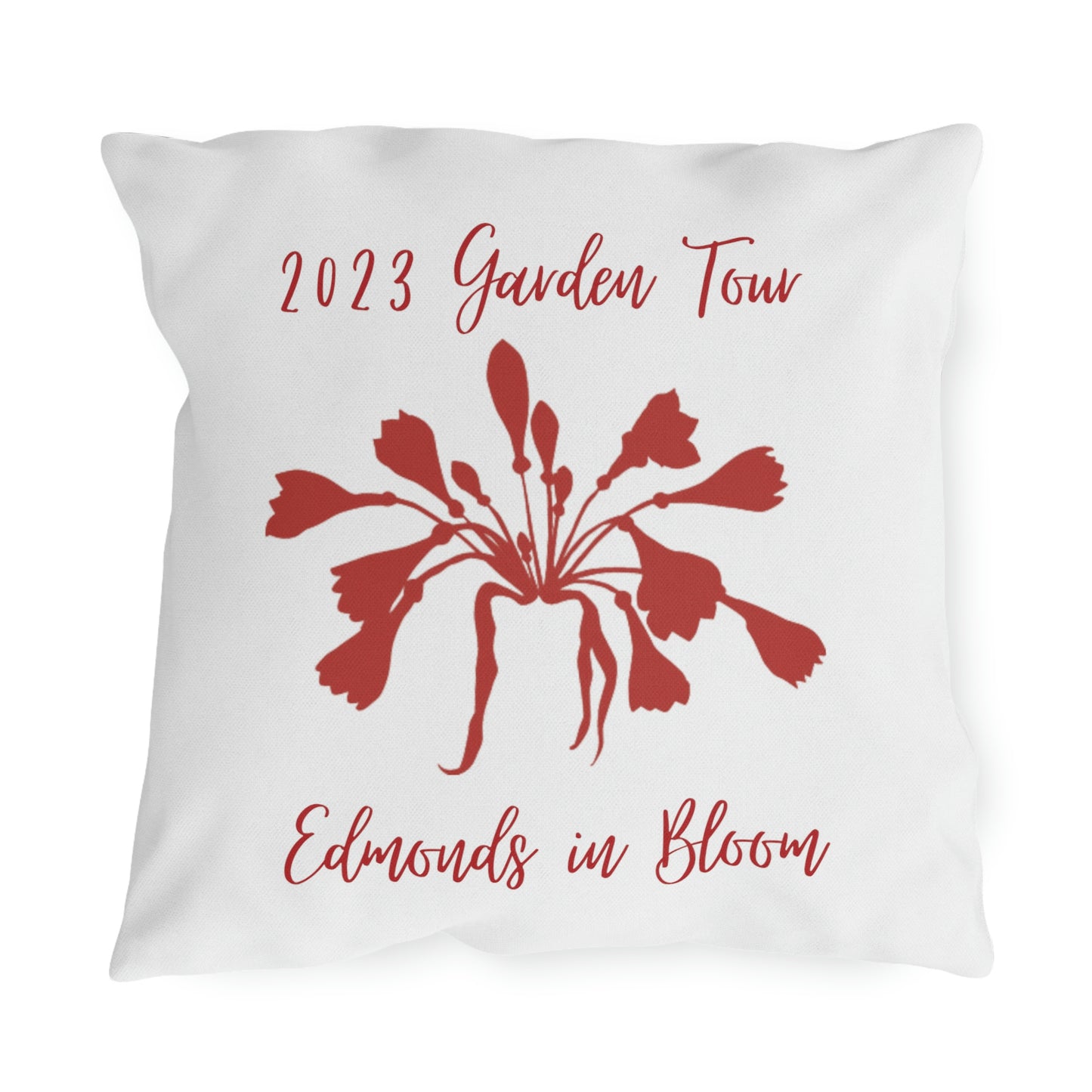 2023 Garden Tour (Red Graphic) Outdoor Pillows