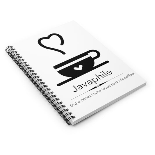 Javaphile Spiral Notebook - Ruled Line
