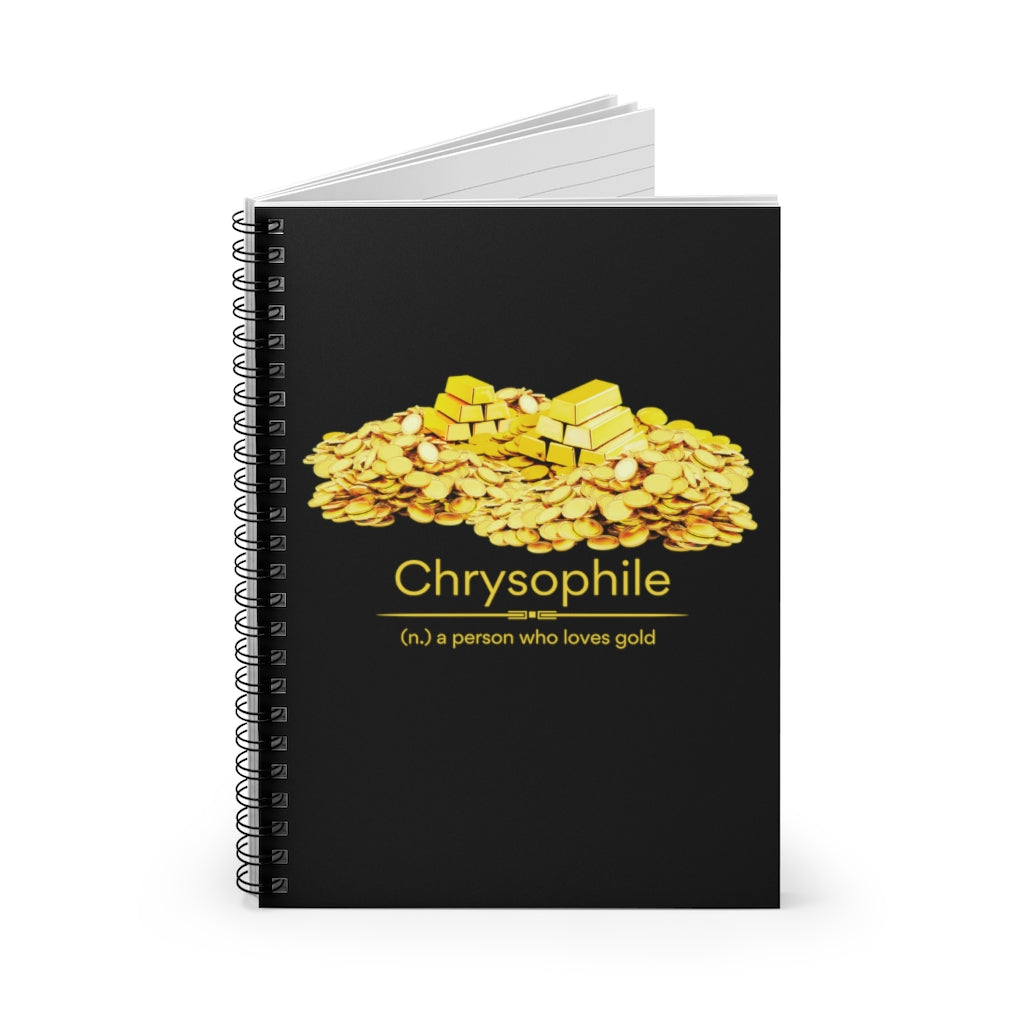 Chrysophile II - Lover of Gold Spiral Notebook - Ruled Line