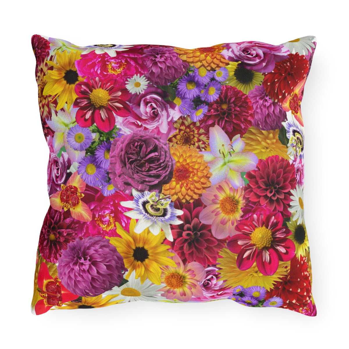 Peace-Full Flowers Outdoor Pillows