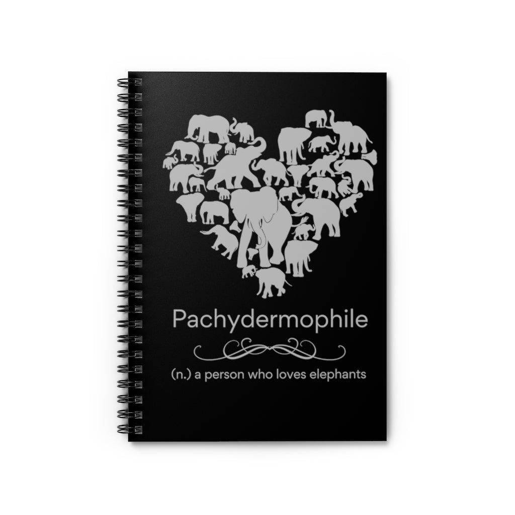 Pachydermophile - Lover of Elephants Spiral Notebook - Ruled Line