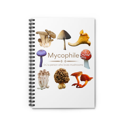Mycophile (realistic) - lover of mushrooms Spiral Notebook - Ruled Line