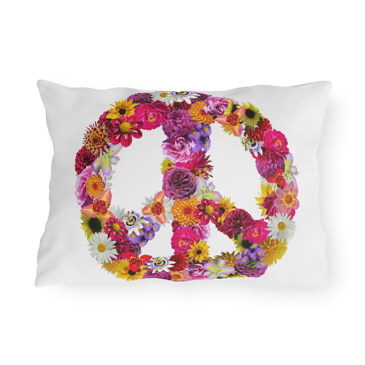 Peace-Full Flowers Outdoor Pillows