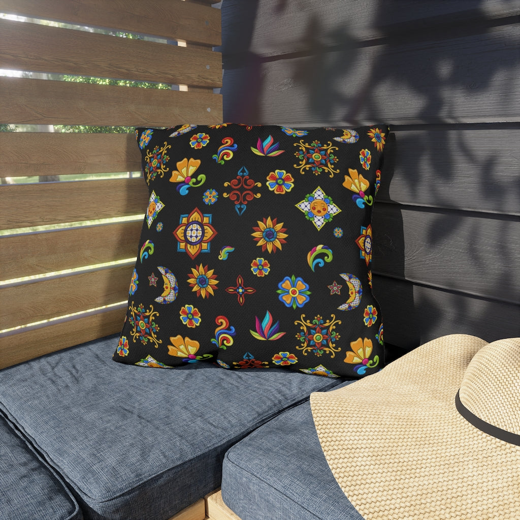 Talavera Mexican Tile Inspired Outdoor Pillows