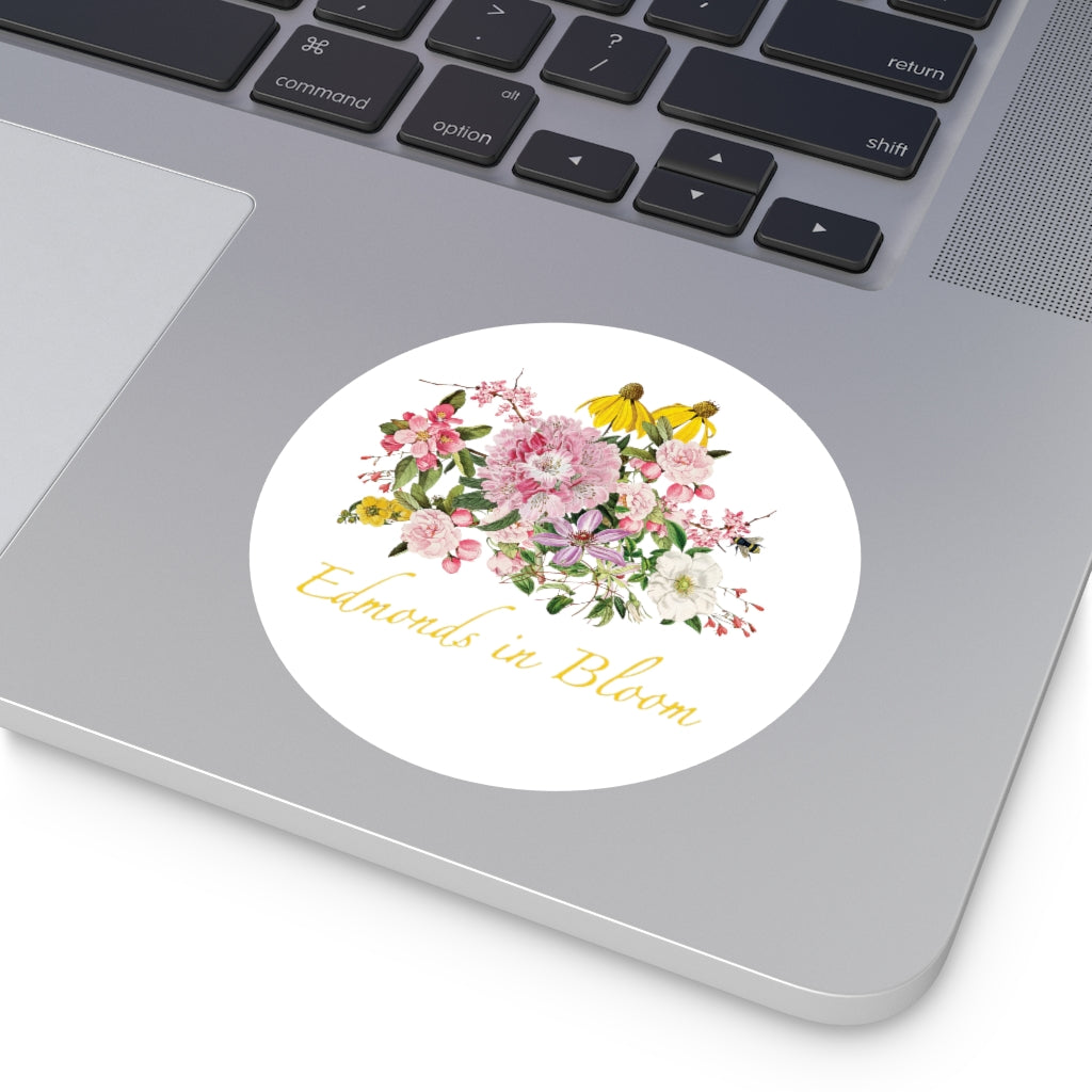 Edmonds in Bloom Round Stickers, Indoor\Outdoor