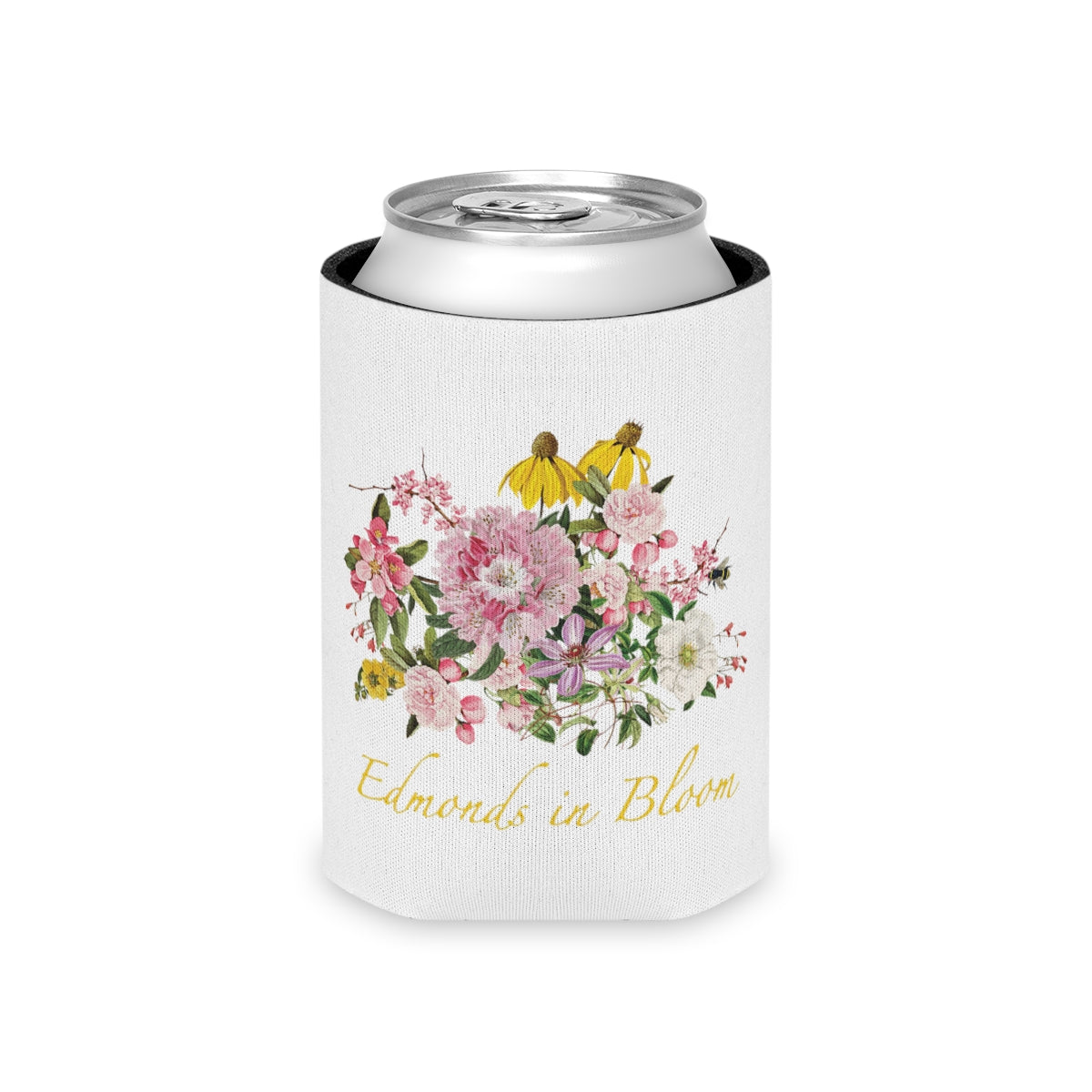 Edmonds in Bloom Can Cooler (White)