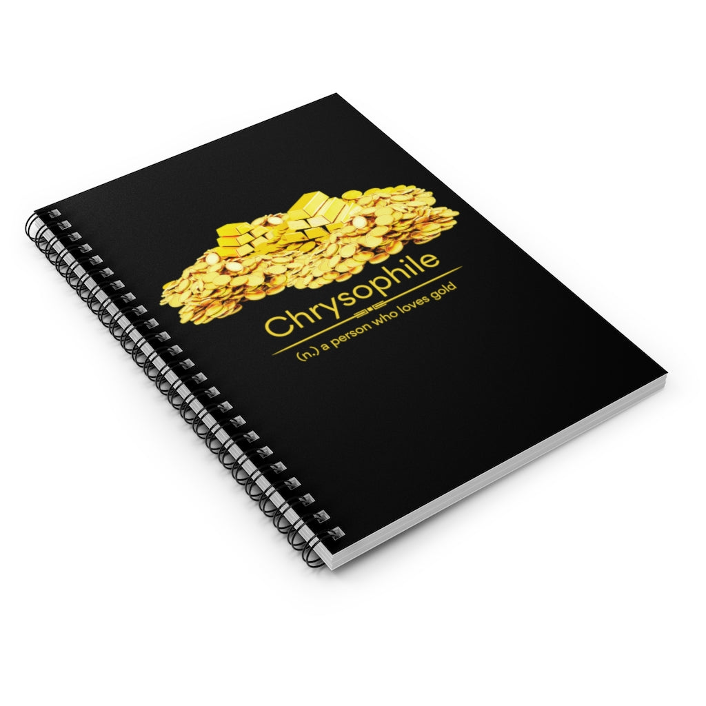 Chrysophile II - Lover of Gold Spiral Notebook - Ruled Line