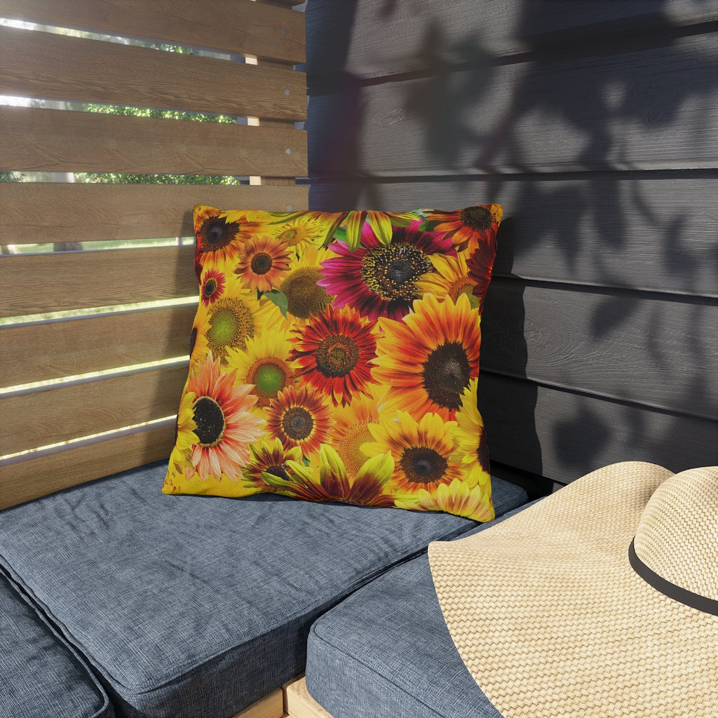 Sunflowers Galore Outdoor Pillows