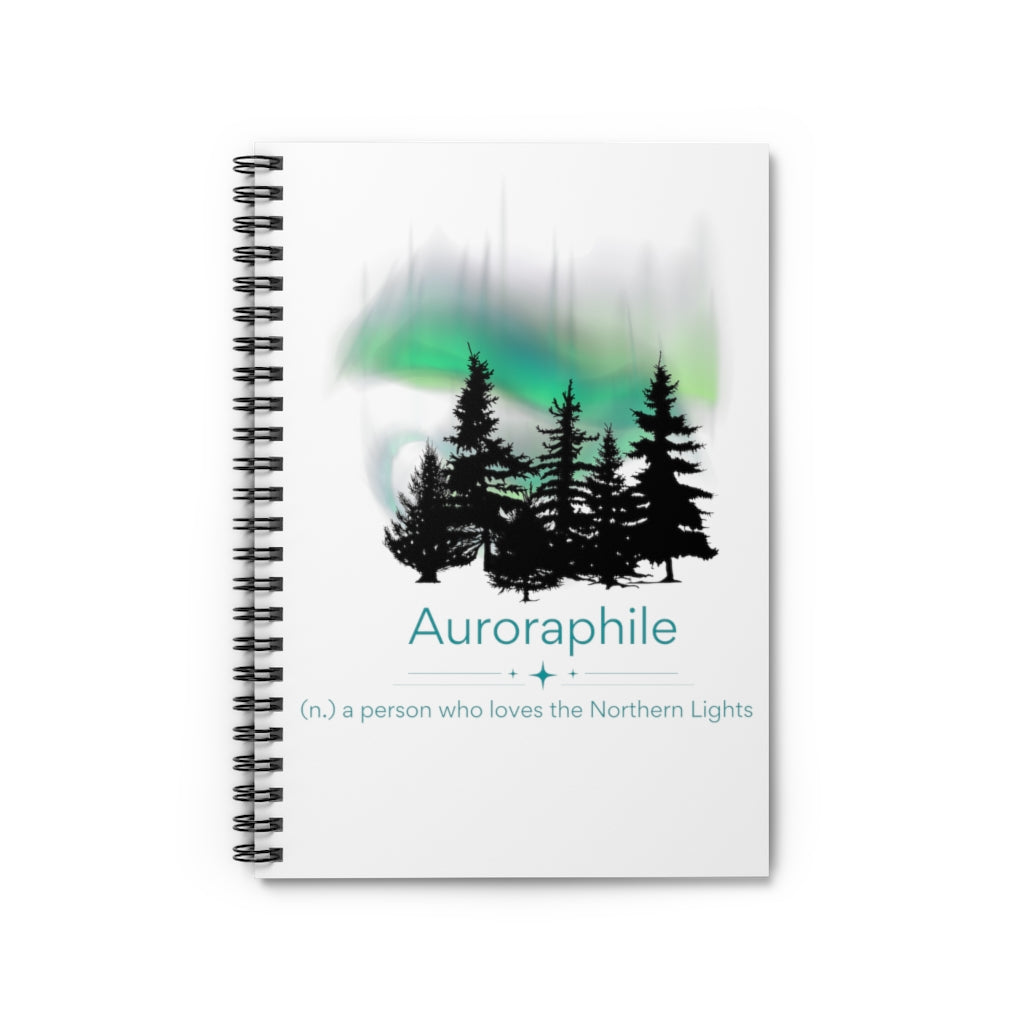 Auroraphile II - Northern Lights Lover Spiral Notebook - Ruled Line