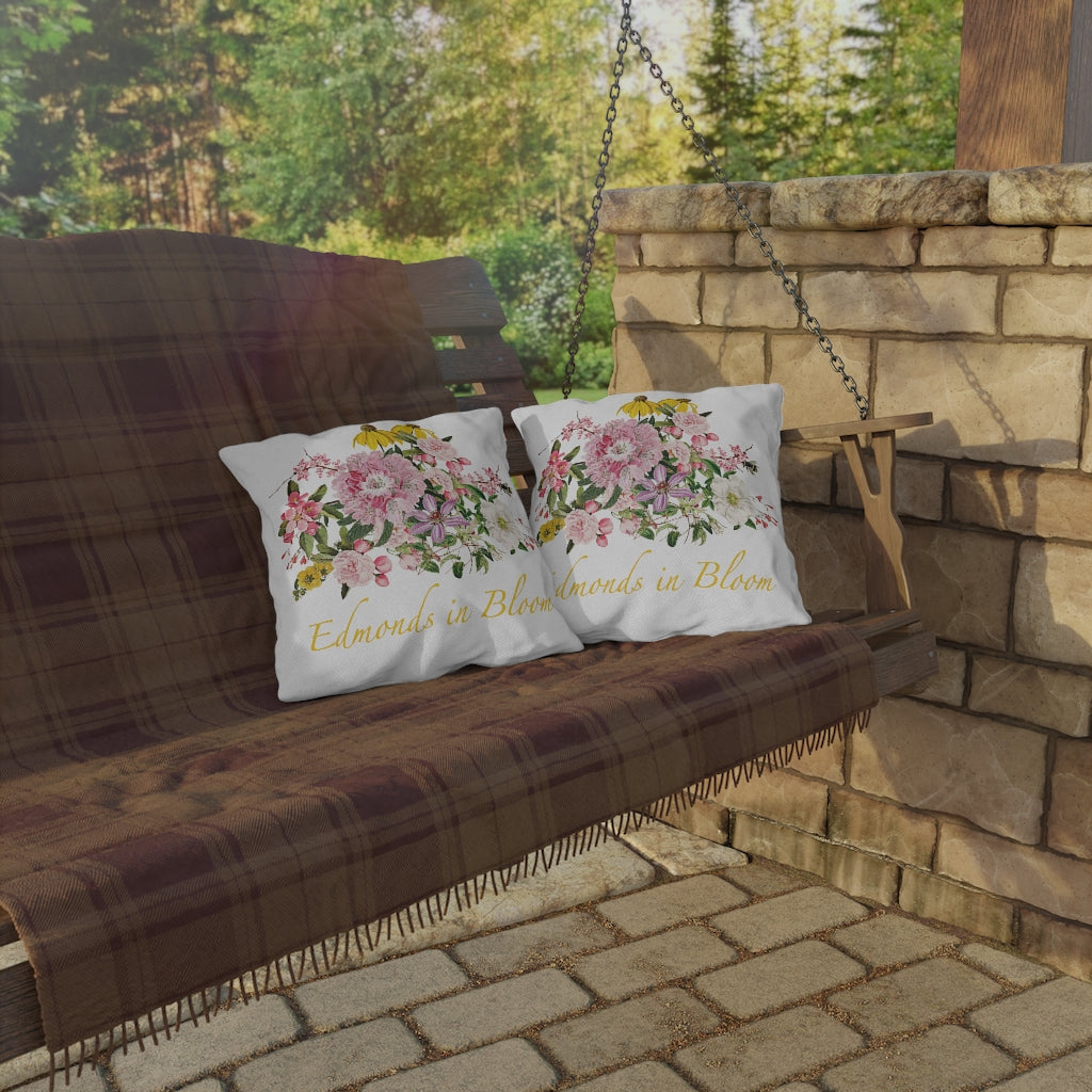 Edmonds in Bloom Outdoor Pillows