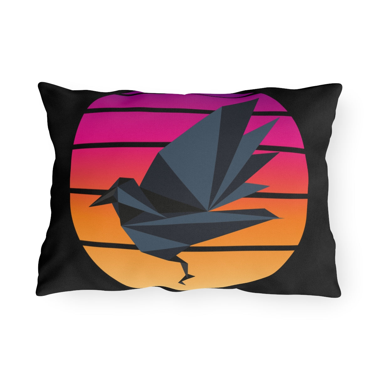 Sunset Crow Outdoor Pillows