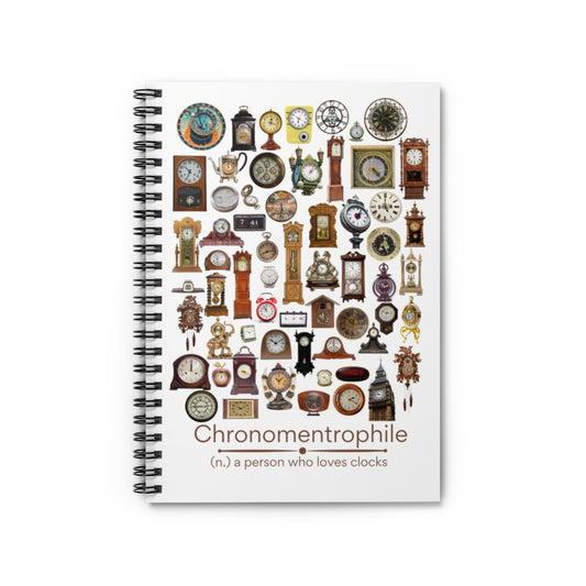 Chronomentrophile (Realistic) Spiral Notebook - Ruled Line