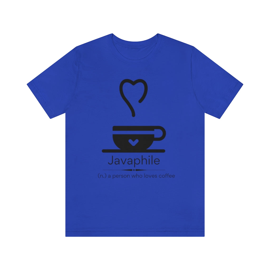 Javaphile - coffee lover T-shirt