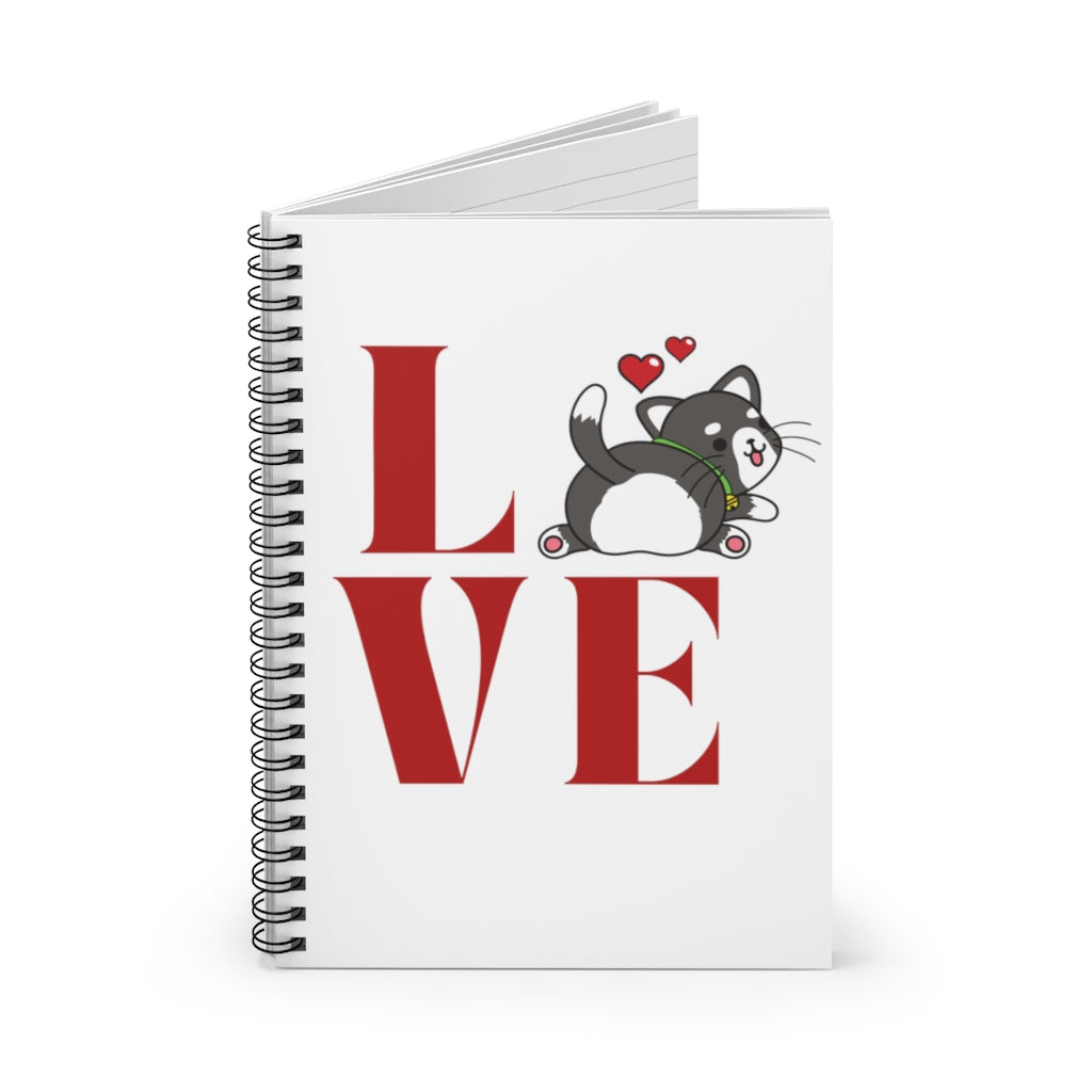 Cat Love Spiral Notebook - Ruled Line