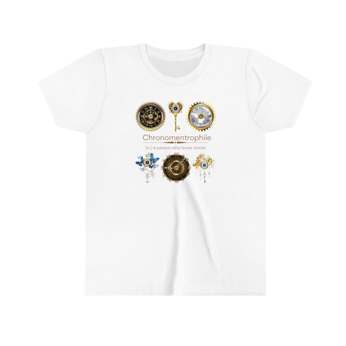 Chronomentrophile - Clock Lover Youth Short Sleeve Tee