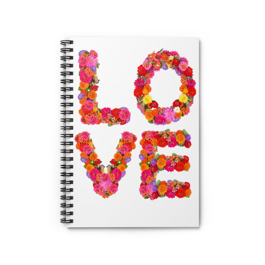 Floral Love Spiral Notebook - Ruled Line