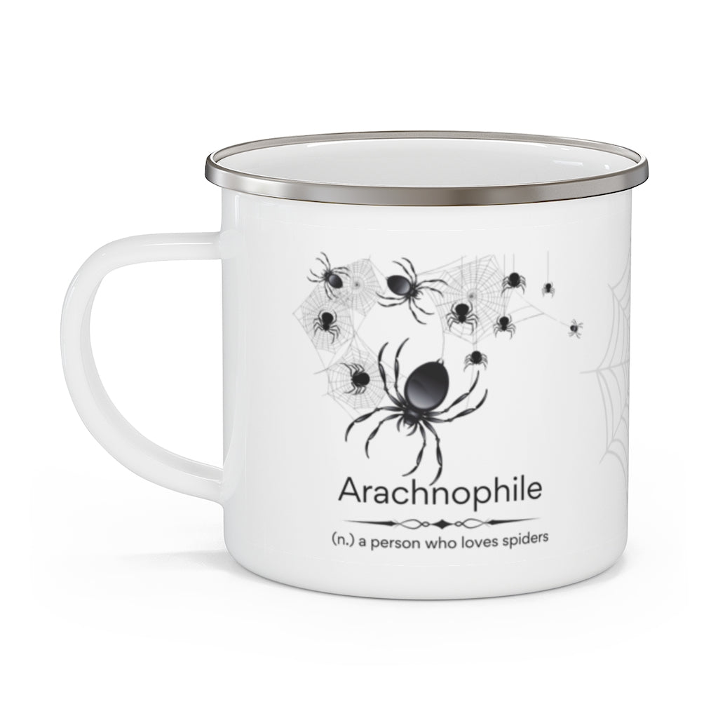 Arachnophile Enamel Camping Mug