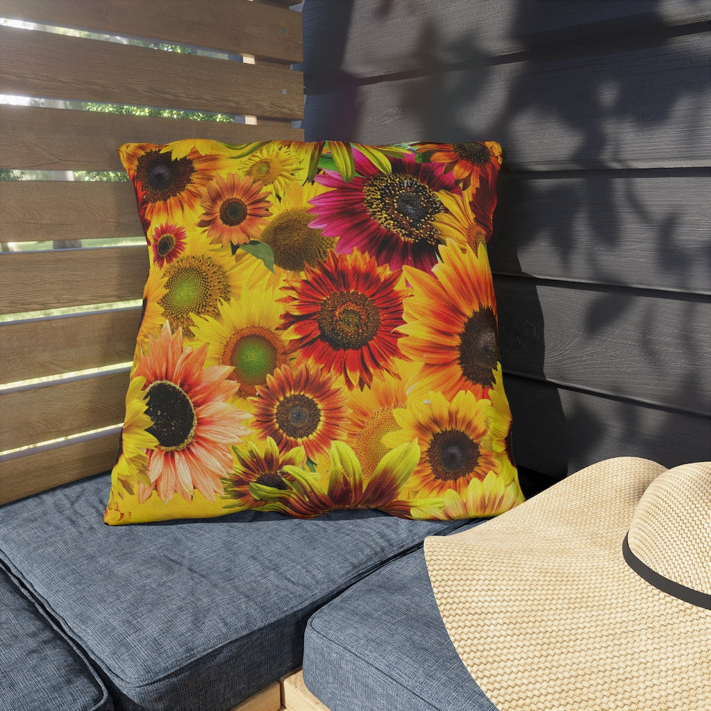 Sunflowers Galore Outdoor Pillows