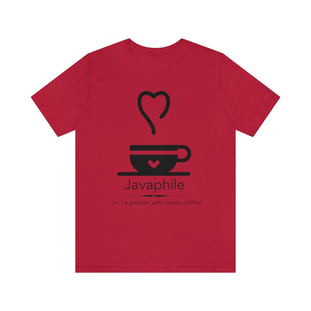 Javaphile - coffee lover T-shirt